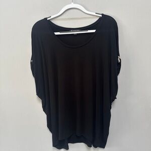 INC International Concepts Black Tunic Top